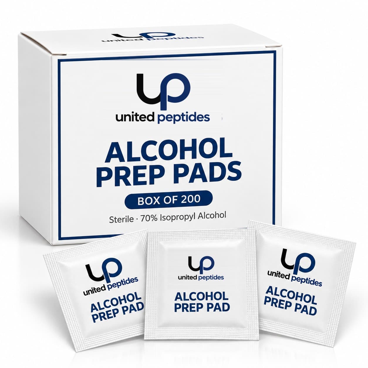 Alcohol Prep Pads — Box of 200 — United Peptides