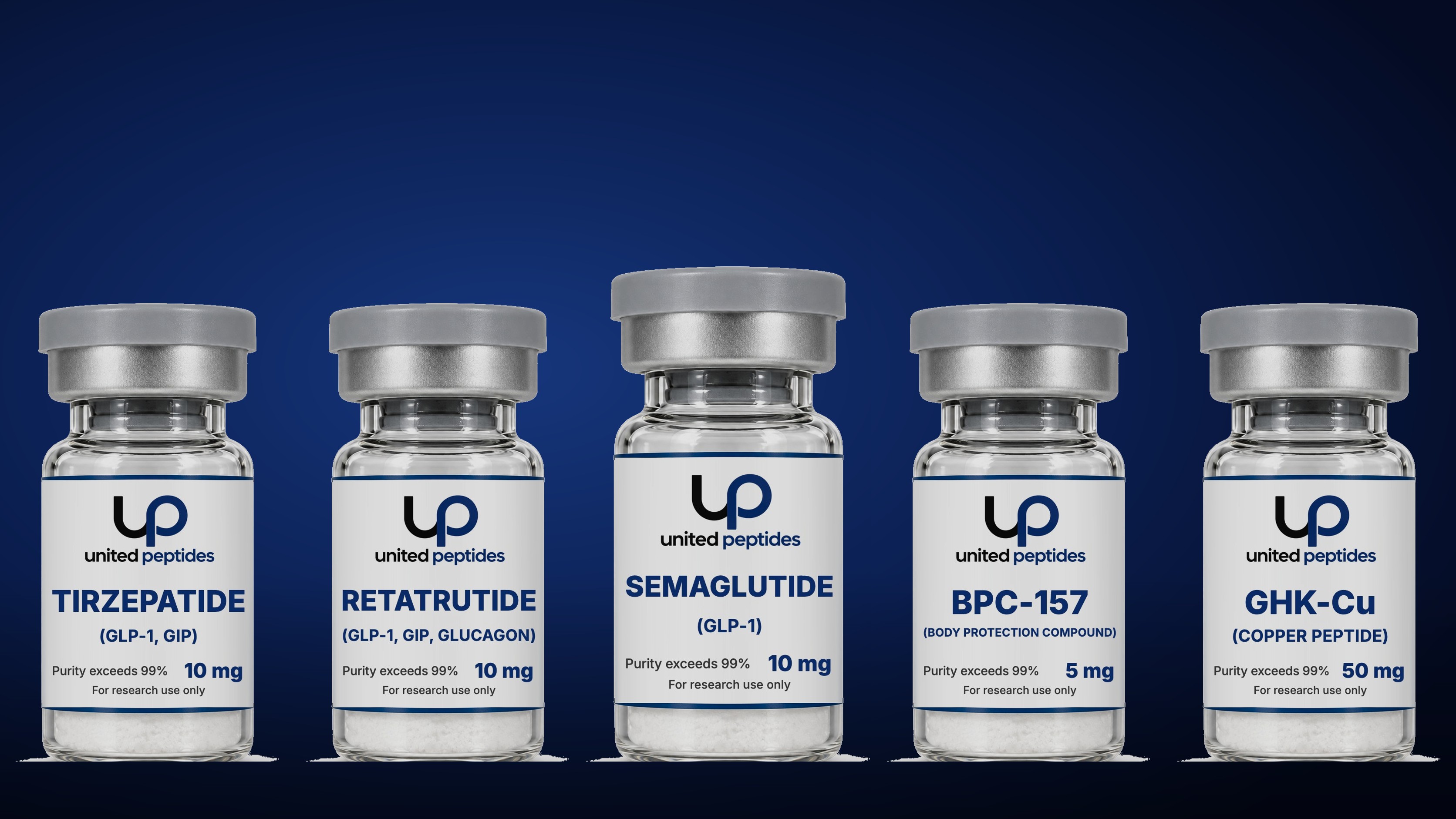 United Peptides vials beside HPLC analysis equipment